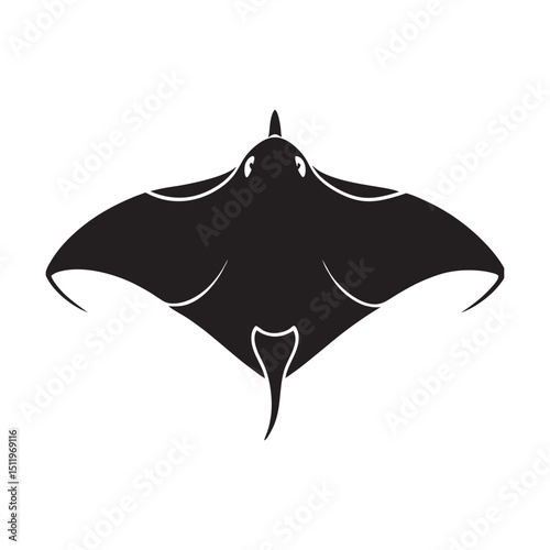 Stingray Gliding Smoothly From Top View