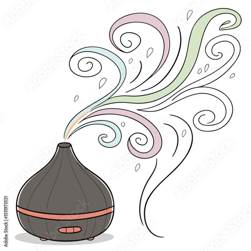 Aromatherapy diffuser with abstract mist