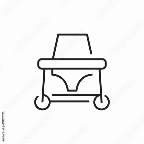 baby chair icon sign vector