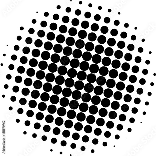 Halftone Circle Design Element