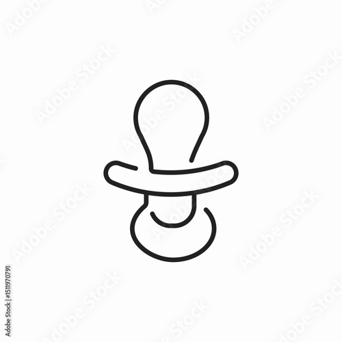 baby pacifier icon sign vector