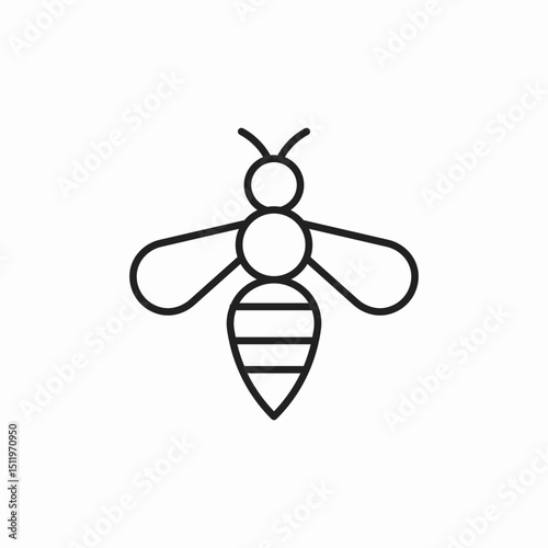 bee insect icon sign vector