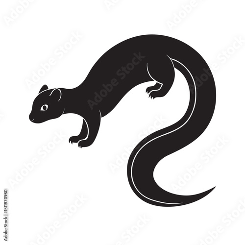 Flexible Ferret In Squeezed Position
