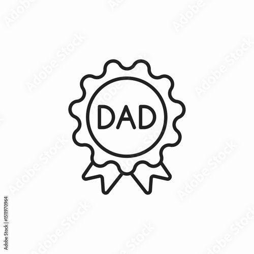 best dad award badge icon sign vector