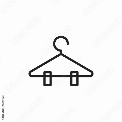 clothes hanger icon sign vector