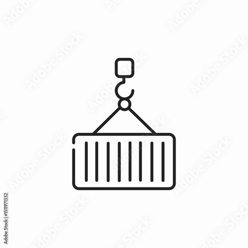 container crane icon sign vector