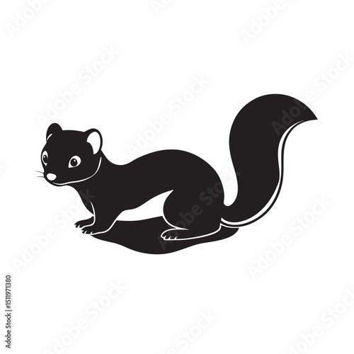 Curious Weasel Peeking Out From Hiding