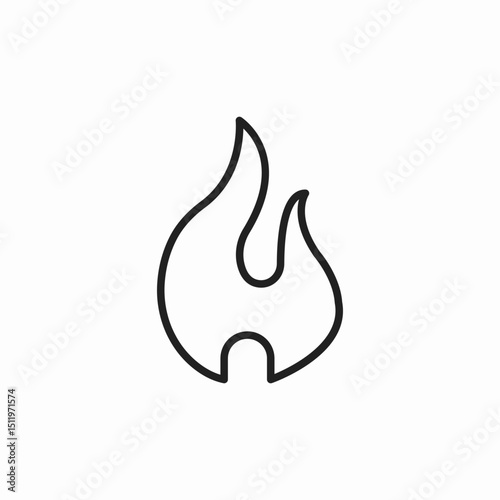 fire blame icon sign vector