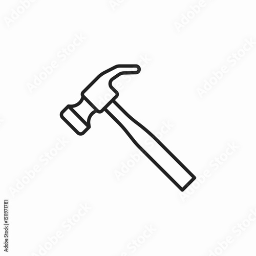 hammer tool icon sign vector
