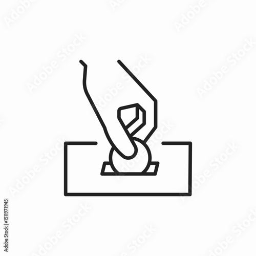 insert coin icon sign vector