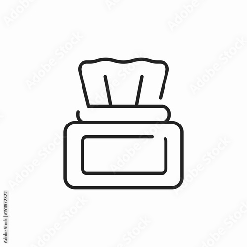napkin bag icon sign vector