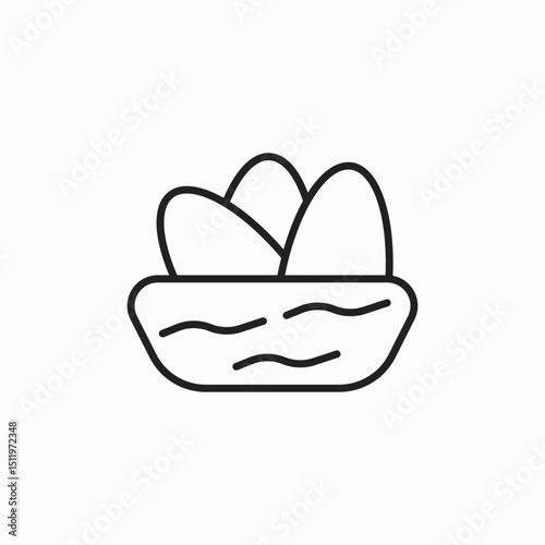 nest eggs icon sign vector