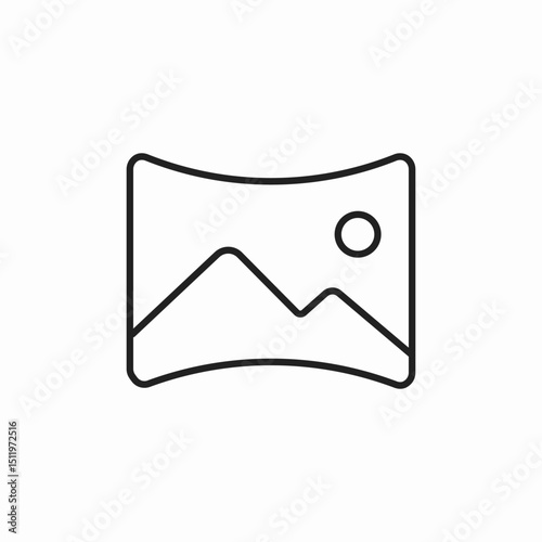 panoramic photo image icon sign vector