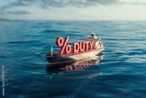 maritime ship transport duty tax word. Tariff cost and fee