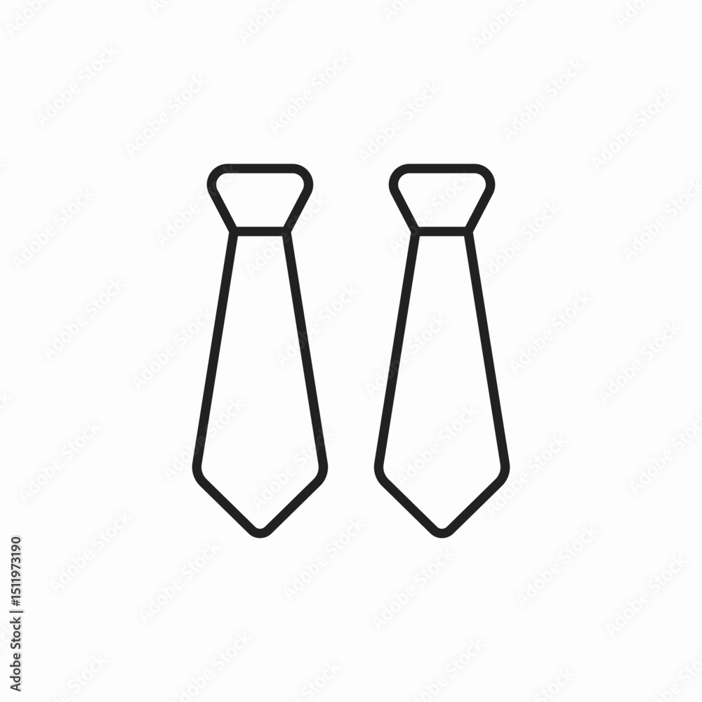 suit ties icon sign vector