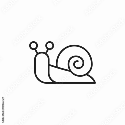 snail animal icon sign vector