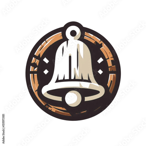 Vintage Bell Icon Rustic Design Element for Notifications and Alerts
