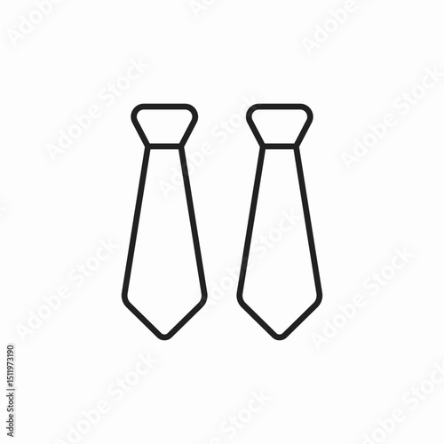 suit ties icon sign vector