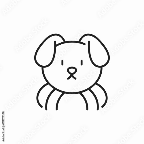 teddy bear icon sign vector