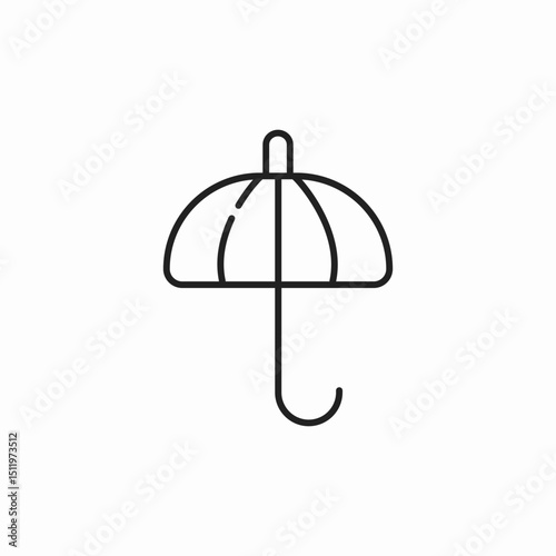 umbrella rain icon sign vector