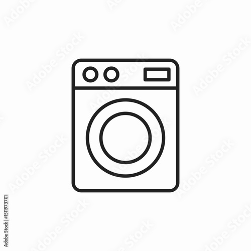 washing machine Laundry icon sign vector