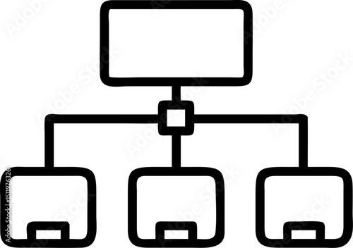 networking vector outline icon on white or transparent background