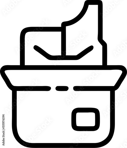 products vector outline icon on white or transparent background