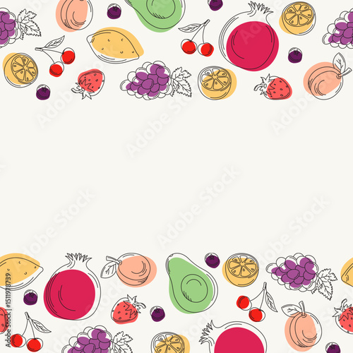 fruity background with copy space