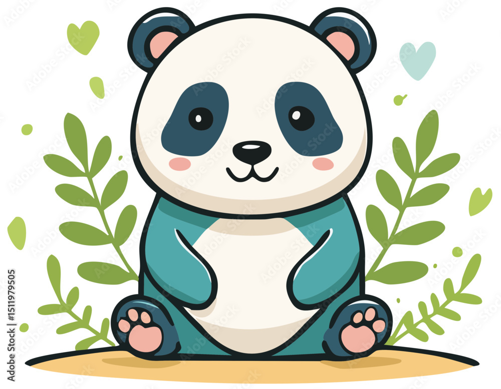 Obraz premium Happy Panda Character