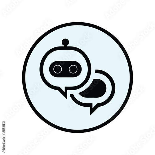 Round icon for a conversation bot