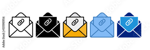 Email Attachment Icon Element For Design
