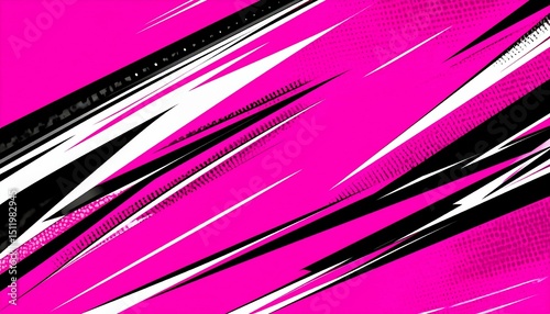 Pink and black angled abstract design - perfect for art exhibitions