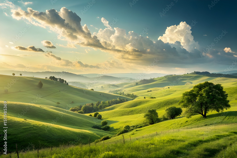 Obraz premium sunset in the mountains