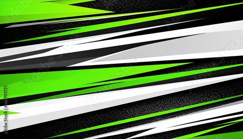 Green white abstract geometric stripes - perfect for art exhibitions