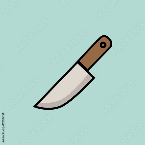 Knife Icon – Minimal Kitchen and Tool Vector Illustration