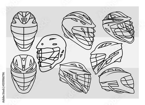 Lacrosse Helmet SVG Silhouette Bundle, Lacrosse Silhouette, Sports Svg, Helmet Svg, Lacrosse Sticks Svg, Lacrosse Png, Lacrosse Svg Images, Cut Files
