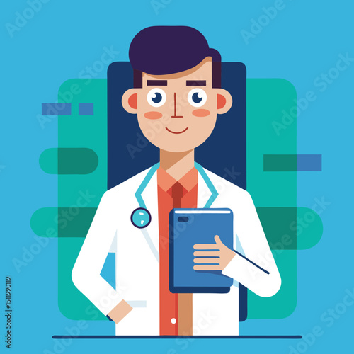Professional Physician Character Art
