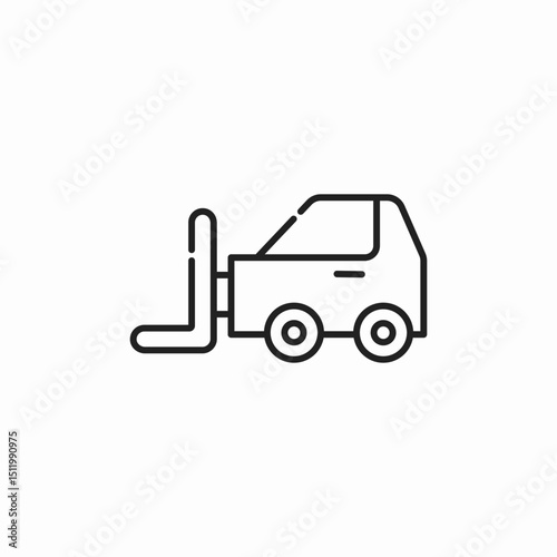 warehouse forklift icon sign vector