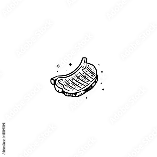 Grilled steak icon