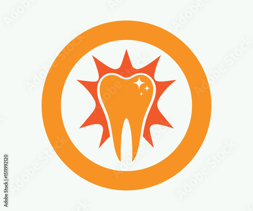 Tooth and dental health logo. vector symbol