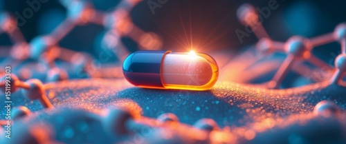 Pharmaceutical Capsule, Molecular Structure, Modern Science, Innovative Medicine