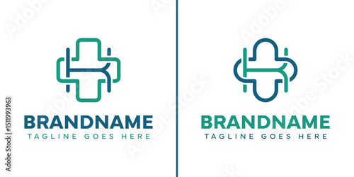 Letter K Medical Cross Logo Set, representing care, health, and trusted medical services