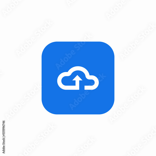 cloud upload icon sign vector