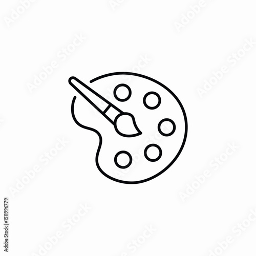 color palette icon sign vector