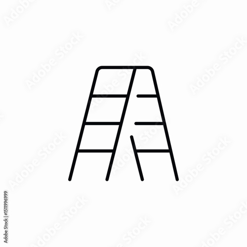 floor ladder icon sign vector