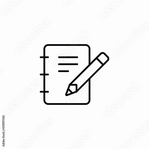 notes write icon sign vector