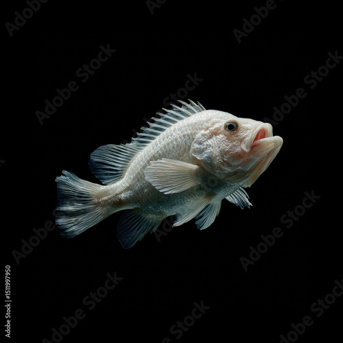 Aquatic life swimming in dark waters