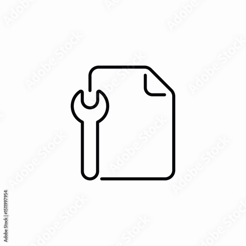 repair document icon sign vector