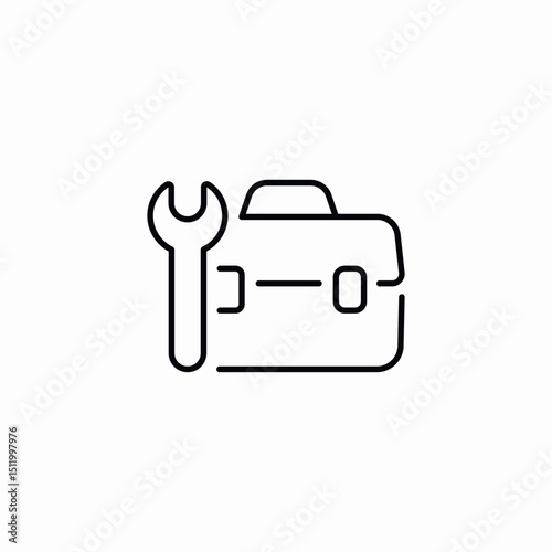 repair toolcase icon sign vector
