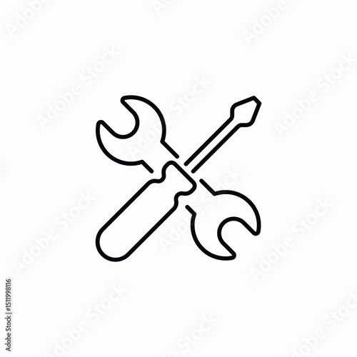 service repair icon sign vector